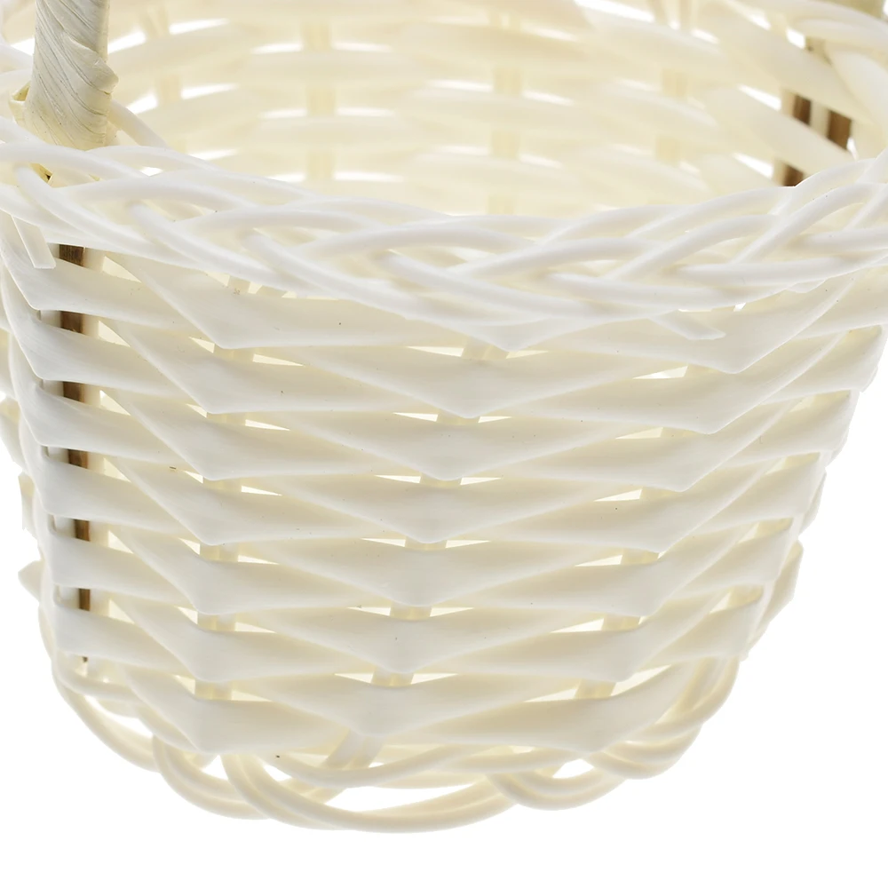 Mini Hand-Woven Storage Baskets Plastic Weaving Storage Baskets Fabric Flower Basket Fruit Rattan Cosmetics Tea Picnic Bags 2023 6