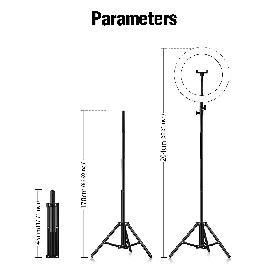 32 см/12,5 дюймов Управление светодиодный кольцевой светильник фотографии кольцевая лампа с штатив 1,7 м для Красота макияж фото студия Tiktok прямая трансляция