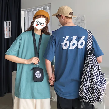 

Men's T-shirt spring 2020 slim solid color digital print versatile top shirt short-sleeved T-shirt loose casual youth men's wear