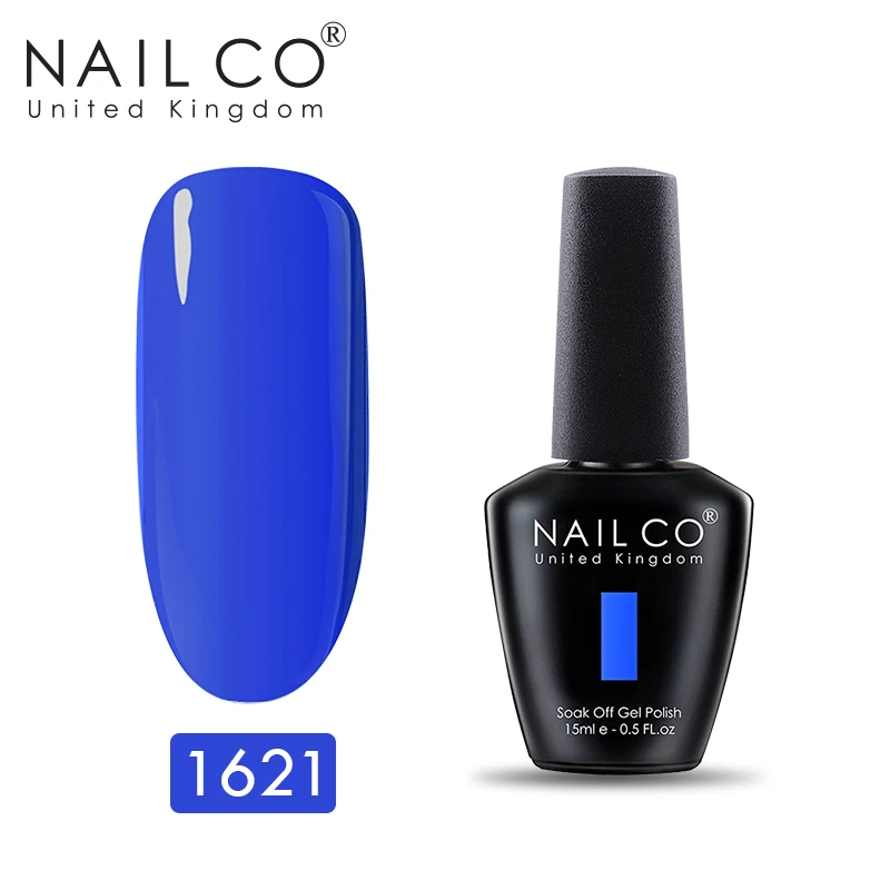1621 NAILCO, новинка, 15 мл, УФ Гель-лак, лак для ногтей, набор красок, маникюр, геллак, Полупостоянный Гибридный гвоздь, искусство, макияж, Черный Гель-лак для ногтей - Цвет: 1621
