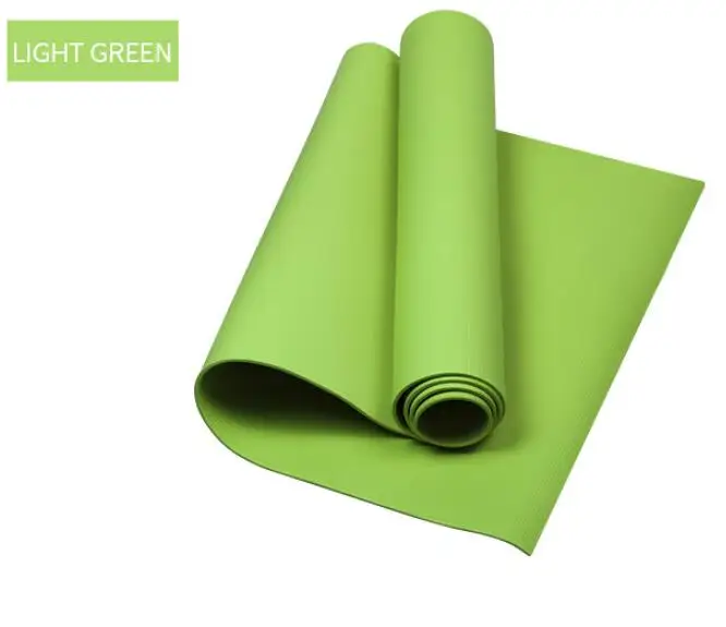 4 мм коврик для йоги TPE нескользящий Фитнес Тонкий Йога тренажерный зал тренировочные коврики Экологический Безвкусный коврик для фитнеса - Цвет: Светло-зеленый