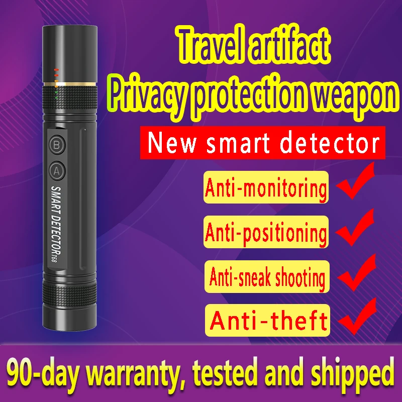 

Protable wireless radio detection RF signal scanner personal security anti spy camera detector infrared hidden caemra finder