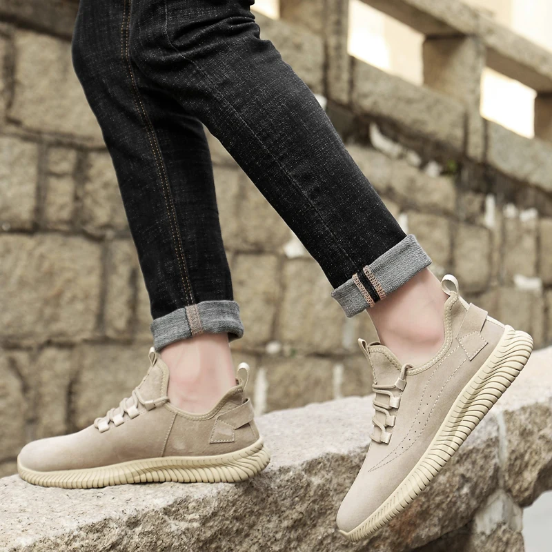 Модные Повседневные кроссовки Мужская обувь из натуральной кожи Мужские лоферы