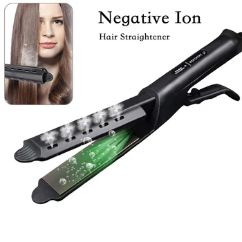 

2021 Steam Hair Straightener Salon Styling Tools Ceramic Smoothing Iron Hair Curler Four-gear Temperature Curling Iron Flat Iron