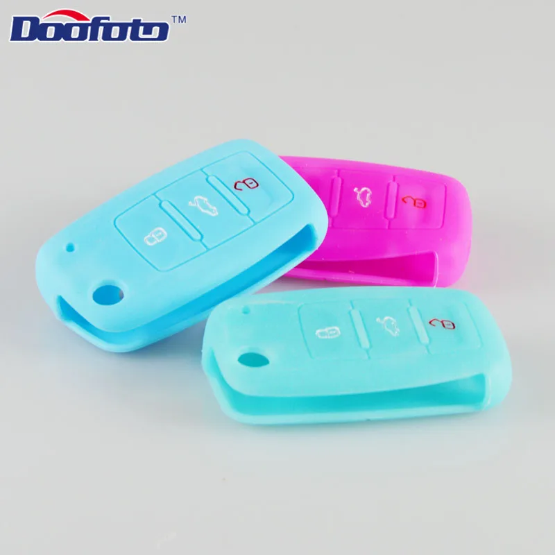 Key Case Cover Key Case Car Key Shell Silicone Car Key Cover Case Bag For Volkswagen VW Golf Bora Jetta Polo Passat Skoda Superb Octavia Fabia SEAT Ibiza Leon Shell