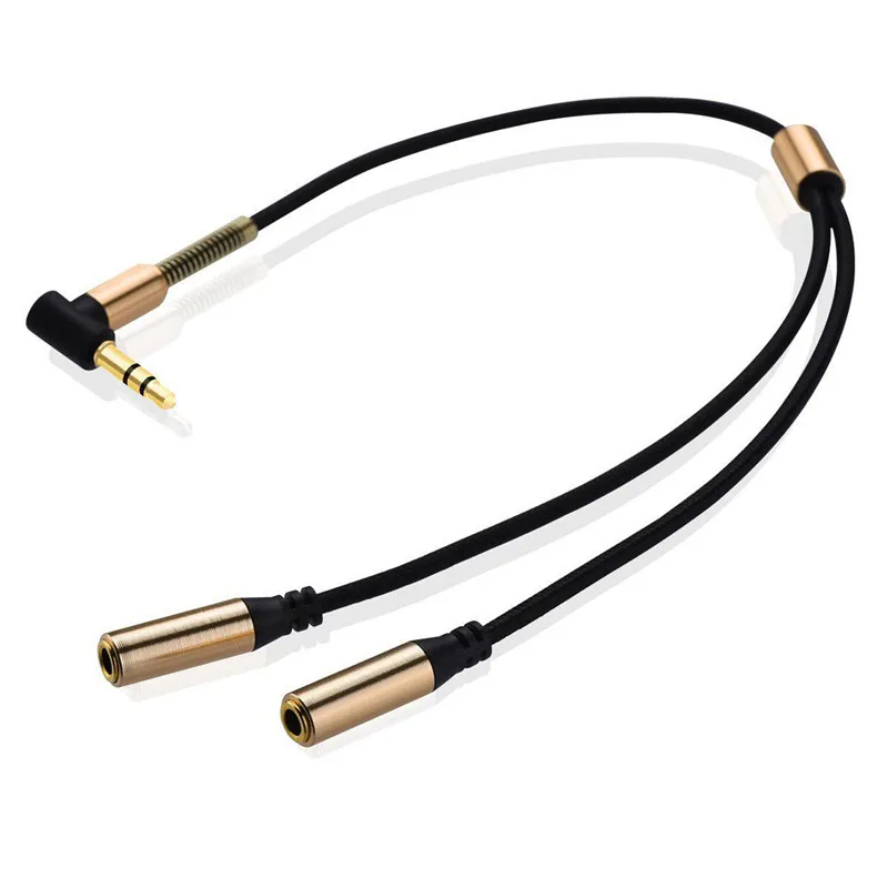 

3.5mm Earphone Adapter Double Jack Plug Stereo Headphone Splitter for PC/MP3 Smartphone Player Audio Extension Cables