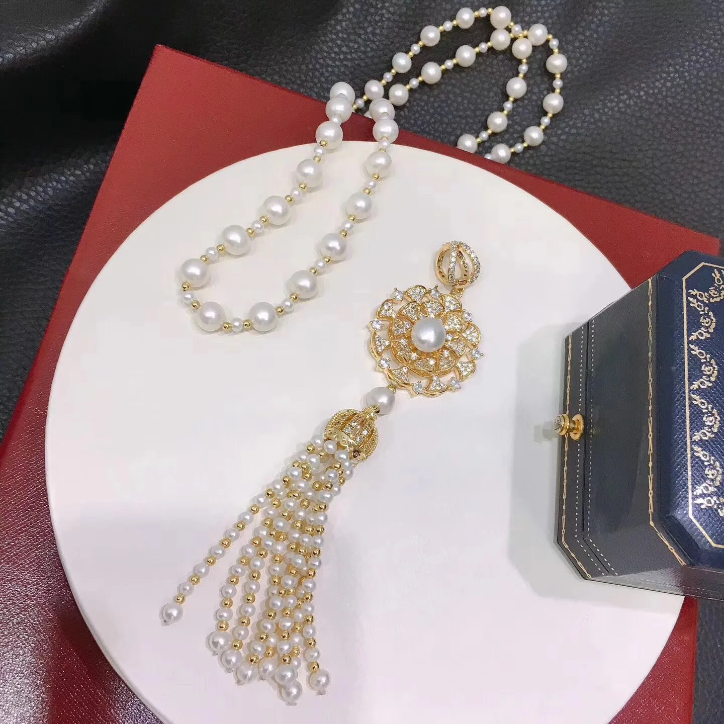 

Butterfly Home Ymxs5z18dfh Note Trollius Sweater Chain 3-4 + 8-9 round Glare Natural Pearl Hand Made Elegant Wind