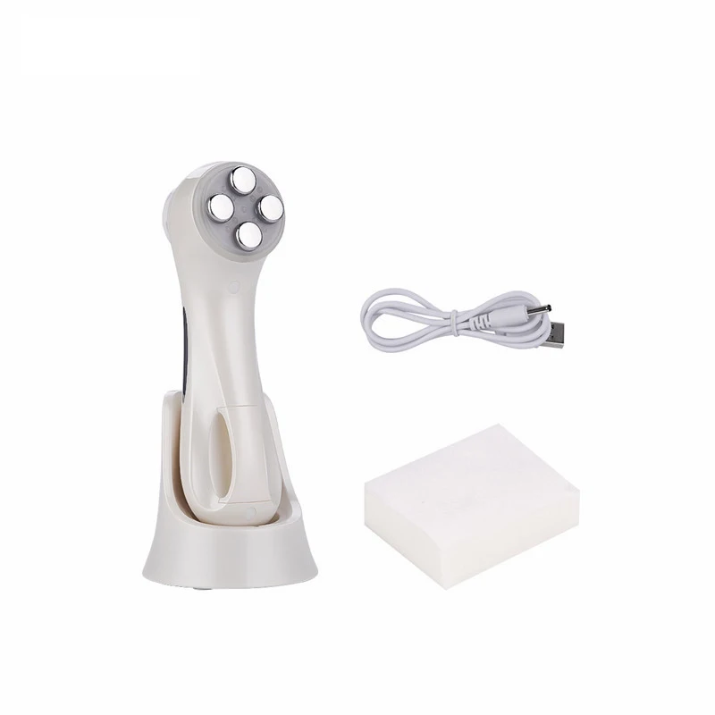 without ratail box 6 in 1 LED RF Photon Therapy Facial Skin Lifting Rejuvenation Vibration Device Machine EMS Ion Microcurrent Mesotherapy Massager - Цвет: without ratail box