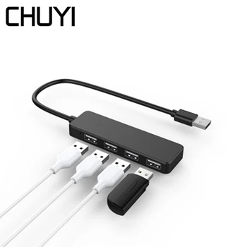 

CHUYI USB HUB 2.0 4 Port Multi USB Splitter Adapter Super Speed USB Hab For Macbook Laptop PC Computer Accessories