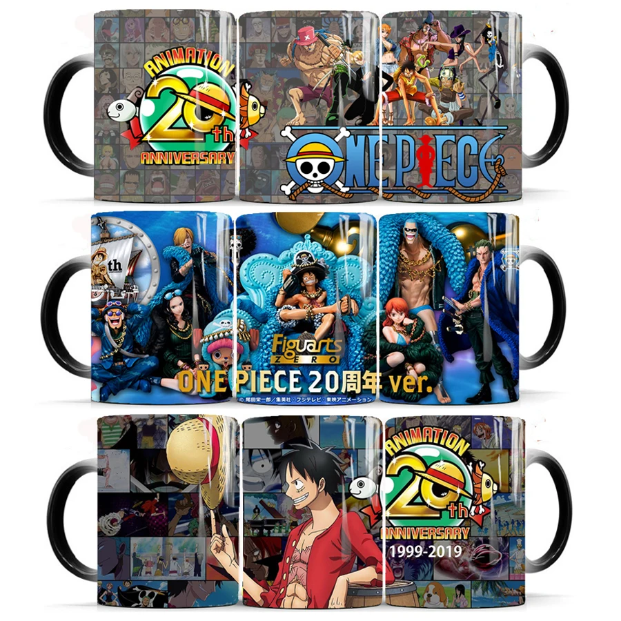 Цельная кофейная кружка luffy на 20 лет меняющая цвет волшебная чайные чашки лучший