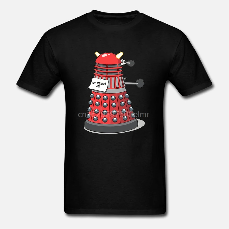 В виде далека из сериала Доктор Кто футболка Exterminate Me мужские футболки с коротким