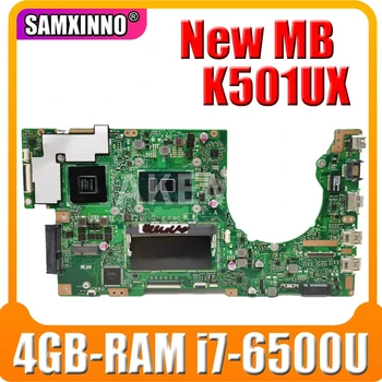 شراءAkemy K501UX اللوحة الأم لأجهزة الكمبيوتر المحمول For Asus K501UX K501UB K501U K501UX DDR3 4GB-RAM I7-6500U ث/GTX950M بطاقة الرسومات اللوحة الرئيسية