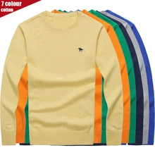^#Cheap 3D embroidery polo logo 3XL mens pullover sweaters Autumn solid cotton O neck sweater jumpers Winter male knitwear man Pullover ^#Cheap 3D embroidery polo logo 3XL mens pullover sweaters Autumn solid cotton O neck sweater jumpers Winter male knitwear man Pullover