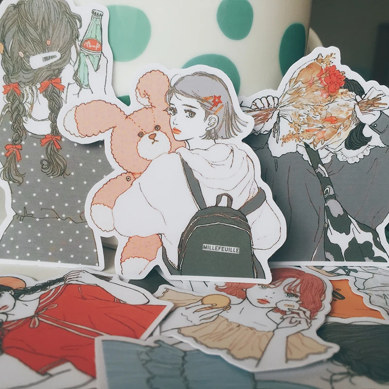 15 шт./упак. дневник ручная нарисованная девушка повседневная жизнь стикер набор для скрапбукинга альбом мусорный журнал счастливый планировщик декоративная наклейка s