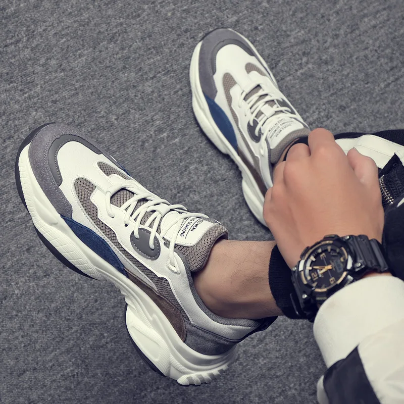 

MEN'S SHOES Dad Trendy Shoes Trend Hong Kong Style Spring Shoes Men's INS Casual Online Celebrity Viscose Shoes Shoes Low Top Ve