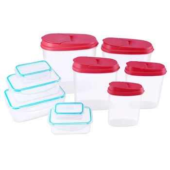 

10pcs/set Esonmus Food Storage Box Airtight Food Container Cereal Grains Keeper Organizers Sealed Transparent Kitchen Tools