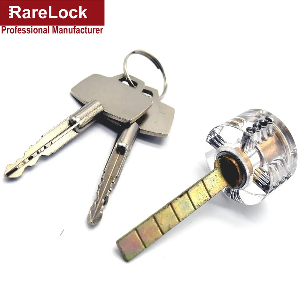 ClookYuan Transparent Cutaway Practice Lock Kreuzschl/üssel Schl/össer f/ür T/ür Schubladenschrank Pick Set Training Geschicklichkeit f/ür Schlosser Praxis