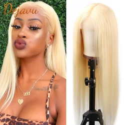 613 Blonde Lace Front Human Hair Wigs Straight Wig 13x4 Frontal Wig 8-32 Inch Preplucked Hairline Wigs For Women 13x4x1 T Part