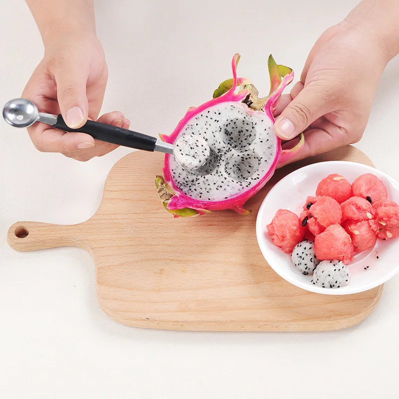 

Double Headed Stainless Steel Watermelon Melon Baller Multi-functional Fruit Spoon Melon Baller Ice Cream Spoon 33G