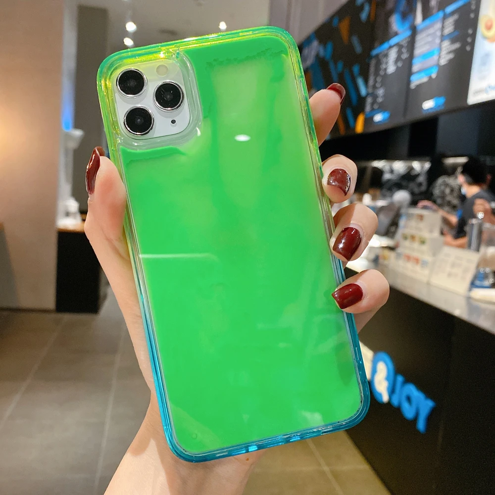 Ocean Whale Liquid Quicksand TPU Phone Case for Apple IPhone 11 12 Pro Max Se 2020 7Plus Xr Xs X 8 7 Plus Air Cushion Cover Case