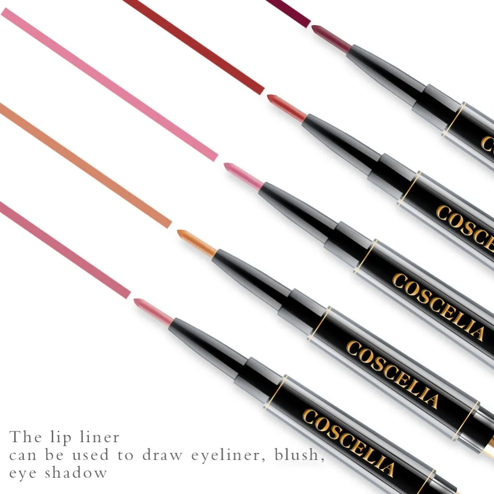COSCELIA бренд 5 цветов стойкий карандаш для губ матовый водонепроницаемый карандаш для губ увлажняющие губные помады косметика для контурирования