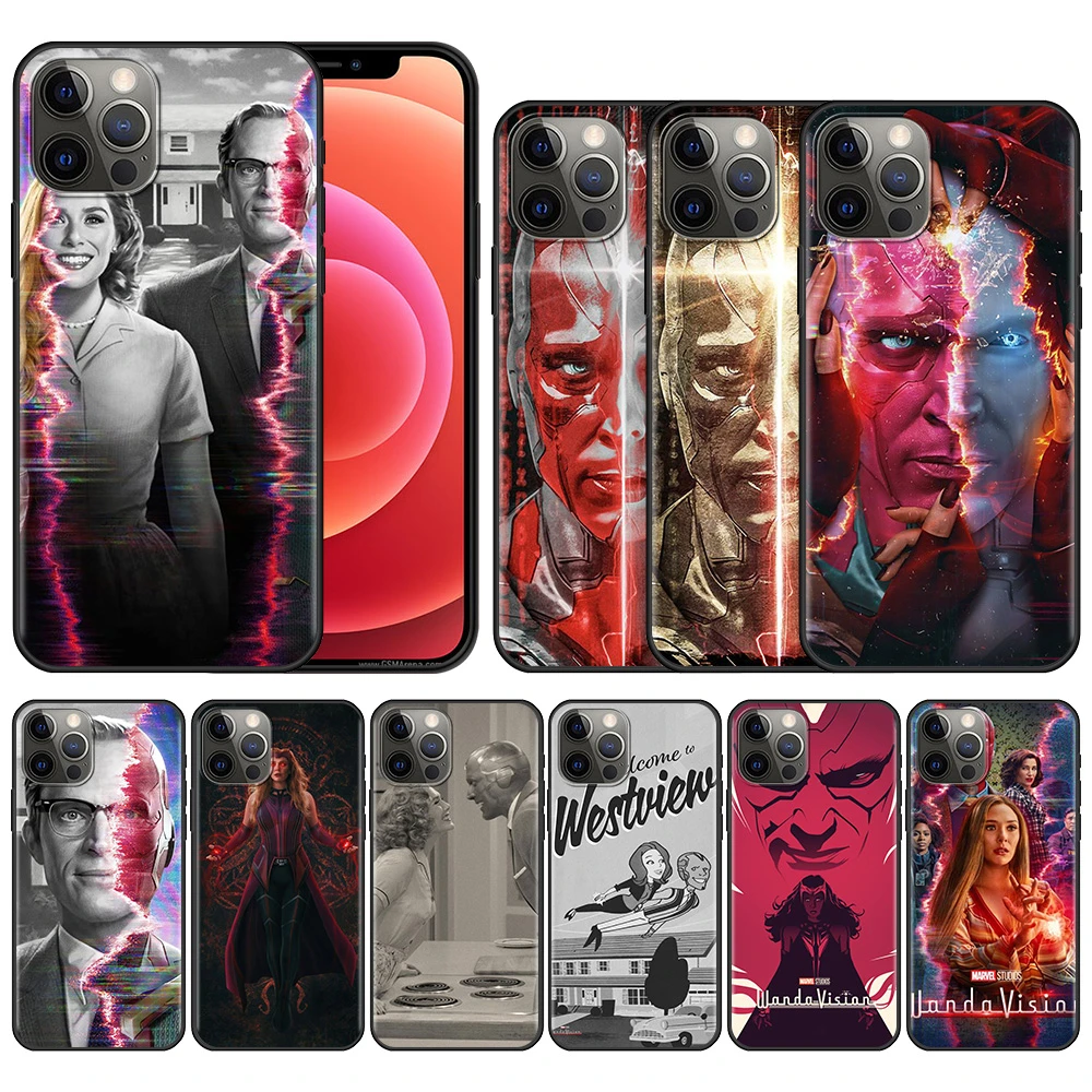 Silicone Case For App Iphone 14 13 12 11 Pro Max Mini Xs Max Xr X 7 8 Plus 6 6s Back Cover Phone Shell Marvel Wanda Vision Phone Case Covers Aliexpress
