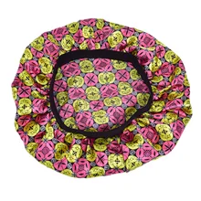 Шелковая атласная ночная шапочка для сна, широкая эластичная лента, головной убор для женщин, модный головной убор для волос, шапка для сна