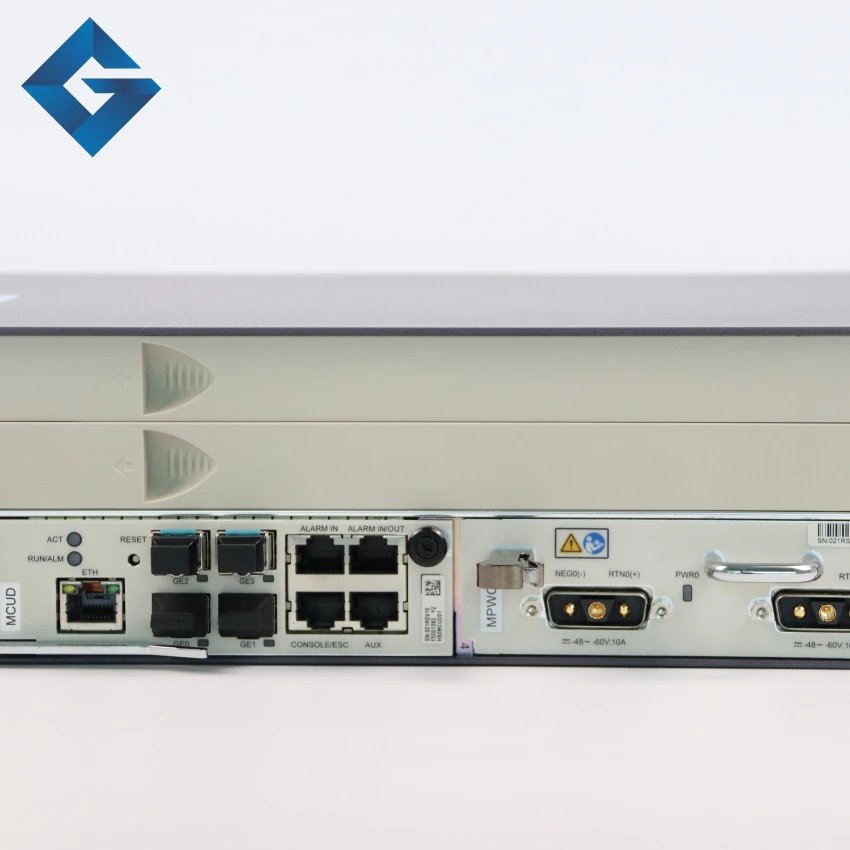 Хуа Вэй 1 г MA5608T GPON/EPON OLT, 2* MCUD+ 1* MPWC, DC силовой терминал оптической линии, 2U высота, он может поддерживать GPFD GPBD