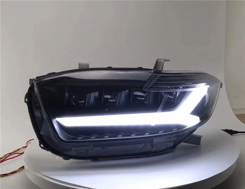 Внешние автомобильные аксессуары светодиодные фары drl в сборе передние лампы с поворотными сигналами, подходят для toyota highlander 2008-11 лампы