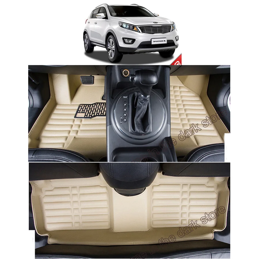 Lsrtw2017 кожаные автомобильные коврики для kia sportage 2010 2011 2012 2013 2014 2015 2016 3 й ковер