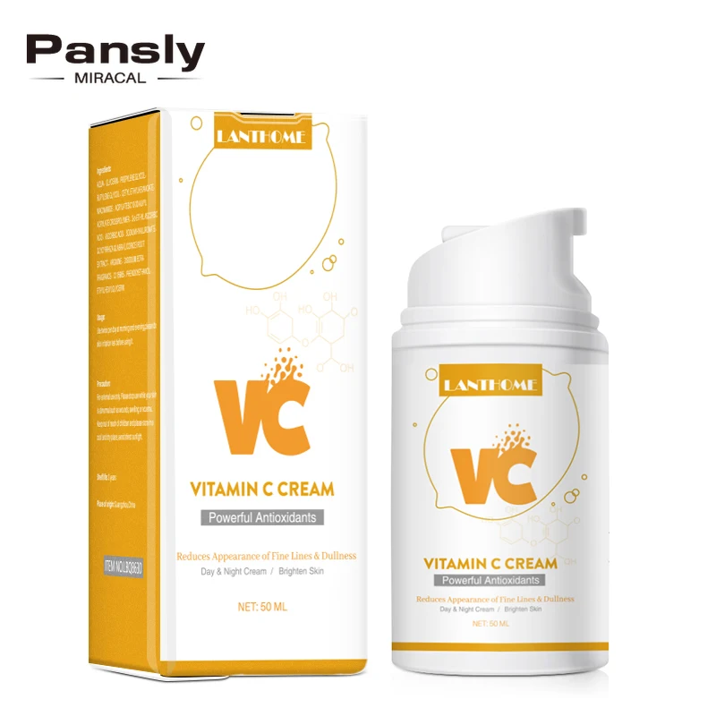 

50ml Anti Wrinkle Vitamin C Cream for Face Whitening Moisturizing Glow Care Vitamin C Anti Aging Day Night Facial Cream