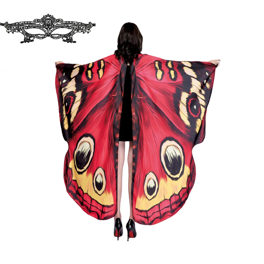 Halloween Cloak Costume Cosplay Costume Shawl Adult Wings Decoration Holiday Halloween Women Cloak Adjustable Hand Strap Cosplay Party Costume