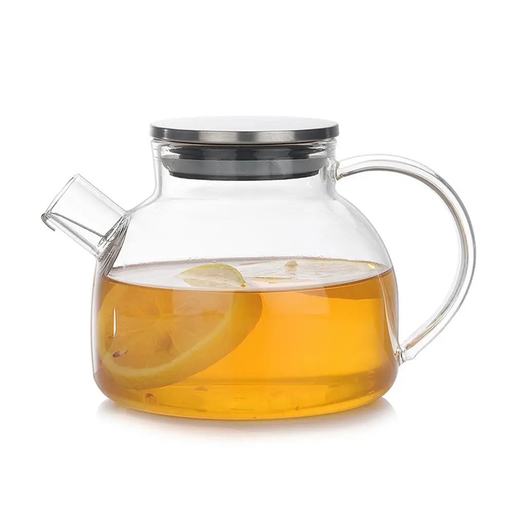 Teapot 1PCS Стеклянный чайник 500 мл, жаростойкий стеклянный чайный набор из боросиликатного стекла, взрывобезопасный уникальный художественный чайный набор с заваркой для дома - Цвет: Teapot 1PCS
