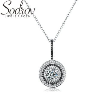 

SODROV Romantic 2019 New Arrive 925 Sterling Silver Fine Jewelry Trendy Engagement necklaces & pendants for Women P074