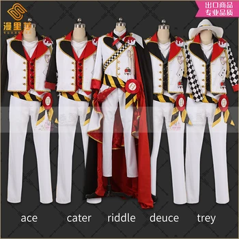 

Game Twisted Wonderland Diasomni HEARTSLABYUL riddle ace trey deuce Cosplay Costume Red New Outfit
