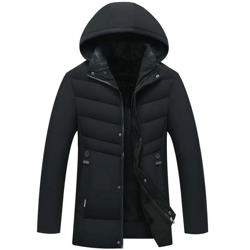 Hooded Winter Hot Fashion Coat Mens clothe Homme Father's Gift Thick ...