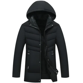 

Hooded Winter Hot Fashion Coat Mens clothe Homme Father's Gift Thick Clothing Warm Windproof Parka Winter Jacket Men clothes