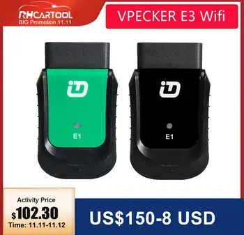 

Vpecker E1 E3 WIFI V11.1 OBD2 Auto Car Diagnostic Tool Adapter All Systems Automotive Scanner for all cars Update Free Vpecker