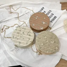 Соломенная Сумка женская стиль девушки кружева цепь сумка сказочная универсальная ткачество пляжная сумка через плечо