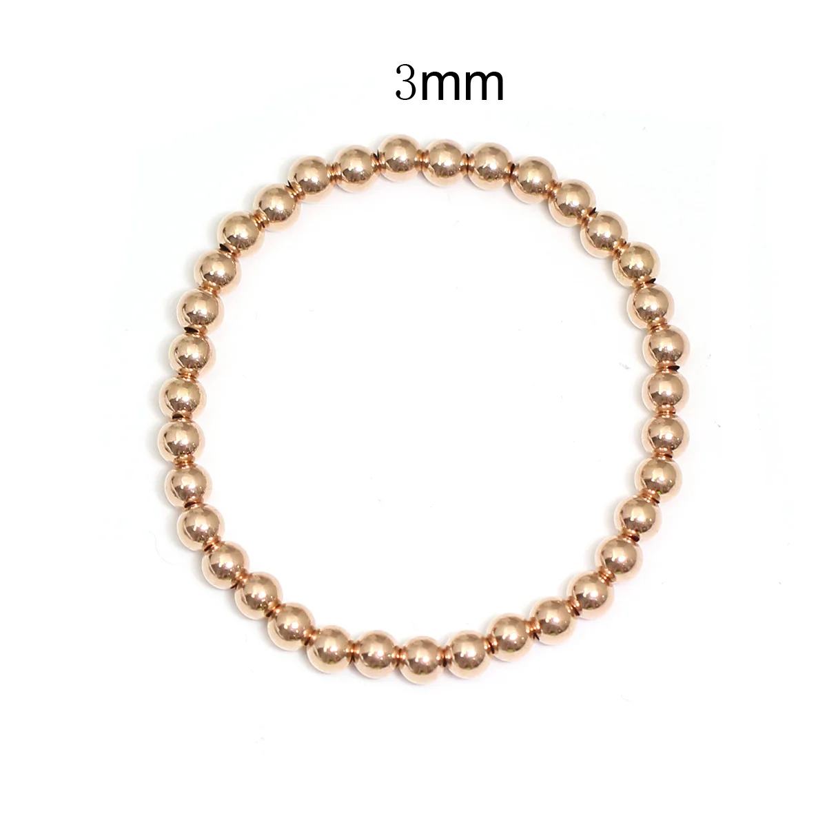 Beadsnice ID40012smt2 бисерный многослойный браслет 2 мм-6 мм ручной работы позолоченные ювелирные изделия/серебро/однотонный цвет розовое золото - Окраска металла: 3mm rose gold filled