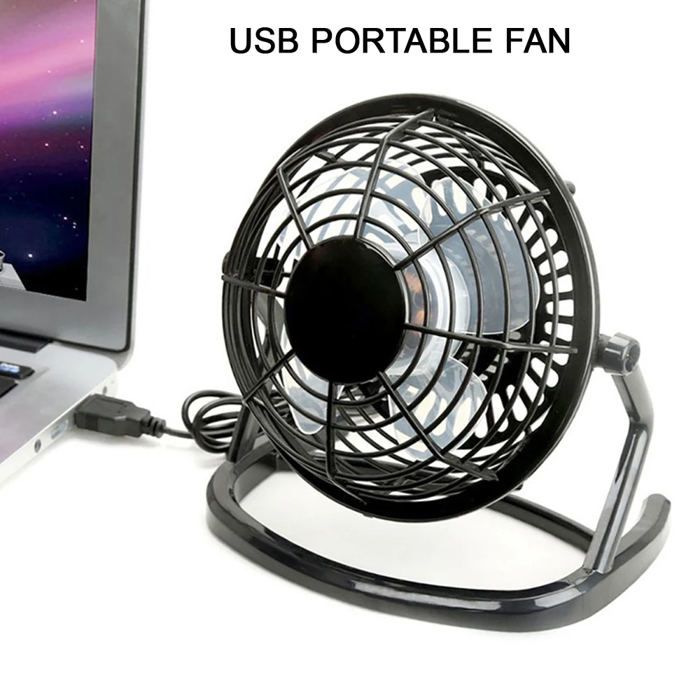 Портативный мини-вентилятор с USB маленький Настольный кулер 4 лопастями