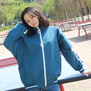 

Jackets Women Korean Style Harajuku Loose Leisure Trendy Students Womens Clothing High Quality Long Sleeve Spring New Simple