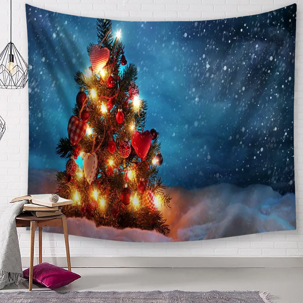 Гобелен Рождество 150x200 см настенный большой декоративная ткань одеяло со снеговиком Коврик для йоги одеяло s пляжный ковер йога Рождественский Декор - Цвет: G