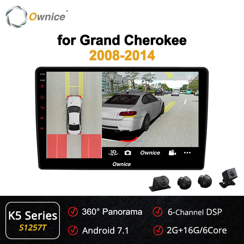 Ownice K1 K2 K3 K5 K6 Восьмиядерный 2 din Авто Радио Android 8,1 автомобильный dvd-плеер для Jeep Grand Cherokee 2008- gps Navi 4G - Color: S1257  K5 Series