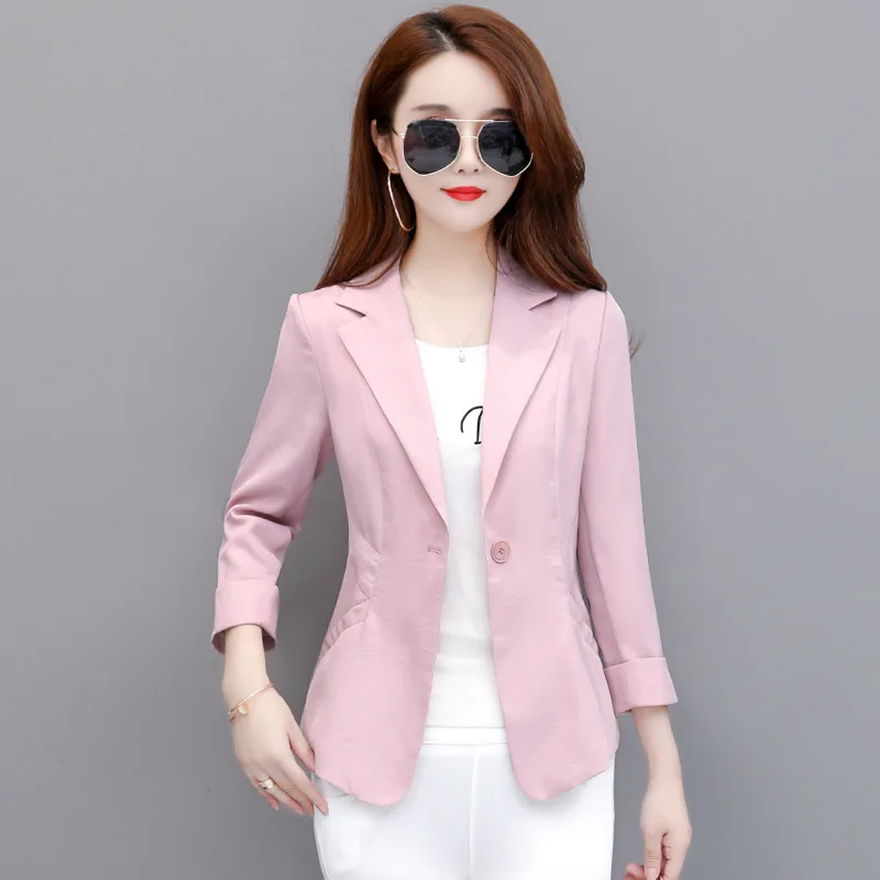

Small Suit Women's 2019 New Style Autumn Korean-style Short-height Slim Fit Slimming One-Button-Style Shorts Coat Fashion