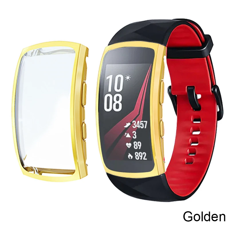 Gold Защитный чехол для samsung gear Fit 2 PRO Band Bracelet, ТПУ чехол, чехол для samsung Band Fit 2 SM-R360, защитная крышка gear fit 2 - Цвет: Gold