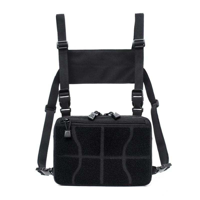 Тактическая Сумка на ремне, военная подвесная сумка, многофункциональная нейлоновая сумка для занятий спортом на открытом воздухе, альпинистская нагрудная сумка, Охотничья Экипировка - Цвет: Black