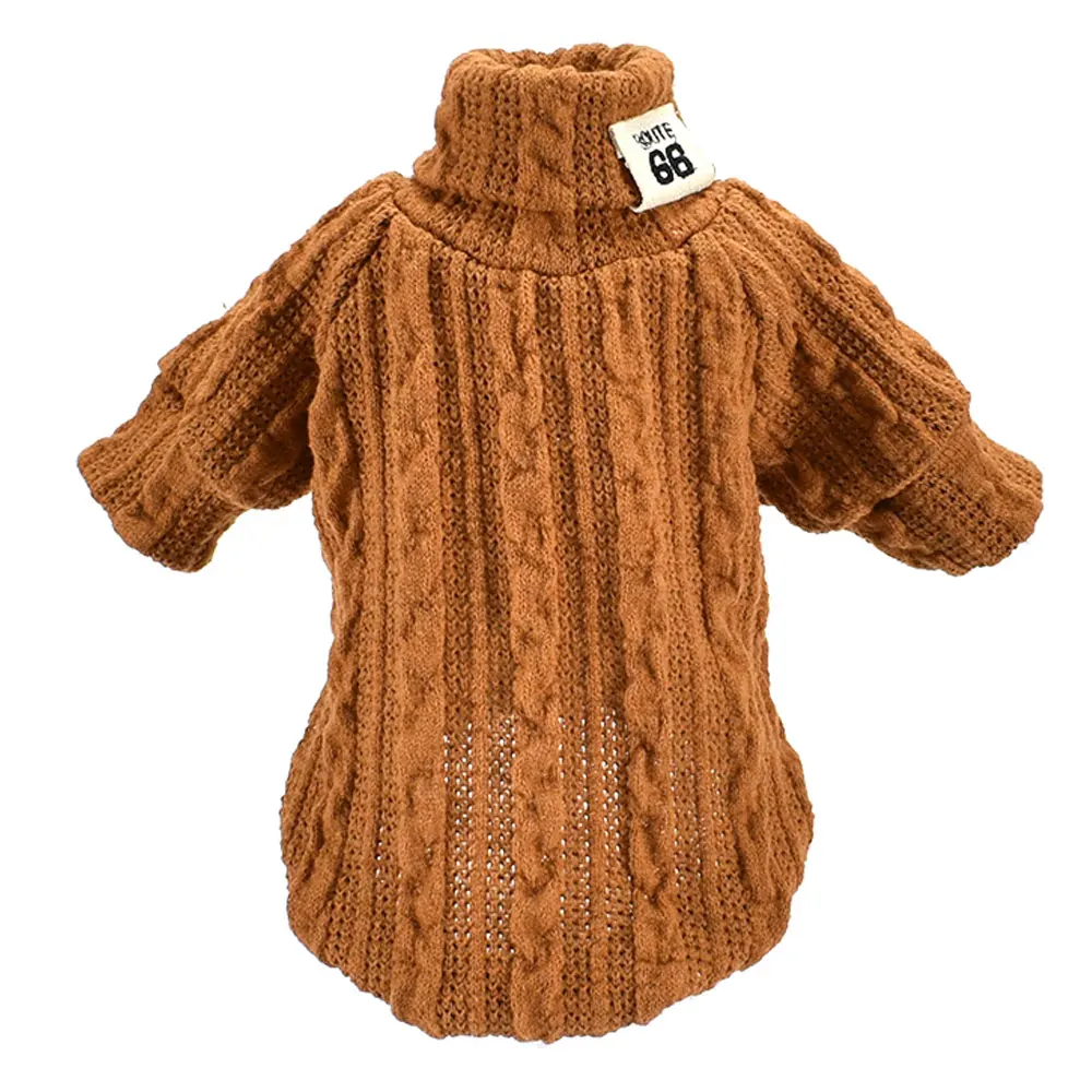 Yellow Мода для домашних животных водолазка XS-L зима осень джемпер для собаки подарки кошка трикотажный свитер для щенка куртка для собаки вязаный свитер для отдыха на открытом воздухе - Цвет: Yellow