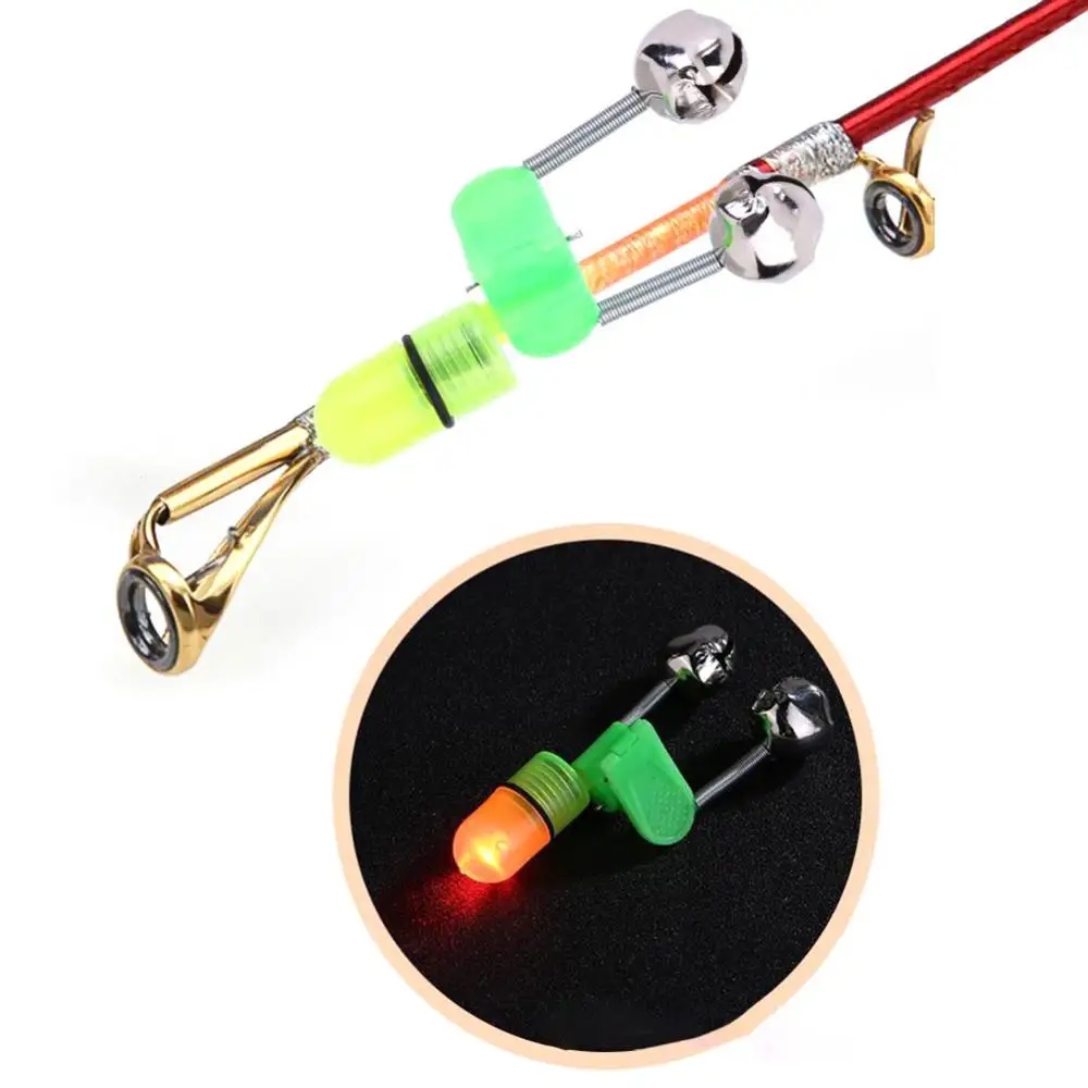 1pcs Fishing Rod Bite Alarm Fishing Rod LED Bells Fishing Pole Red Light  Alerter