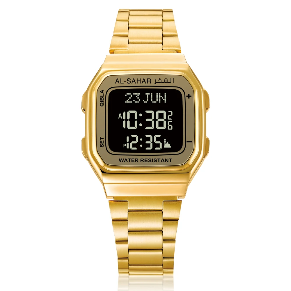 AL-SAHAR New Arrival Classic Azan Time Fajr Alarm Prayer Watch Hijri Calendar Arabic Language Support Water Resistant